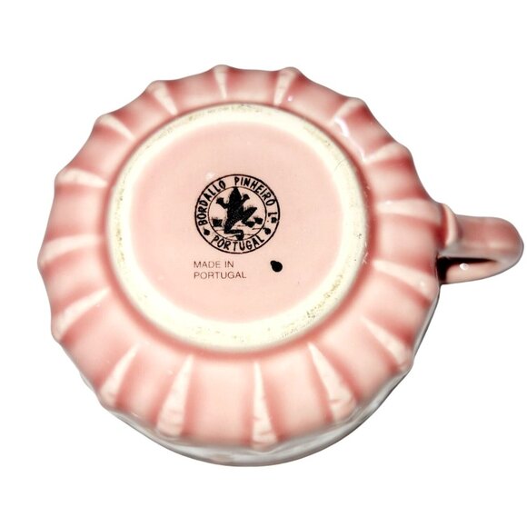 Vintage Bordallo Pinheiro Rabbit Pink Majolica Cup Portugal 6 Oz Tea/Coffee Mug - Picture 5 of 8